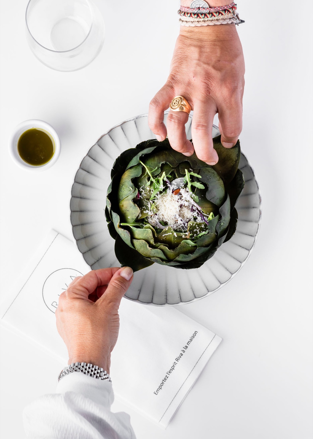Artichaut, parmesan, roquette
